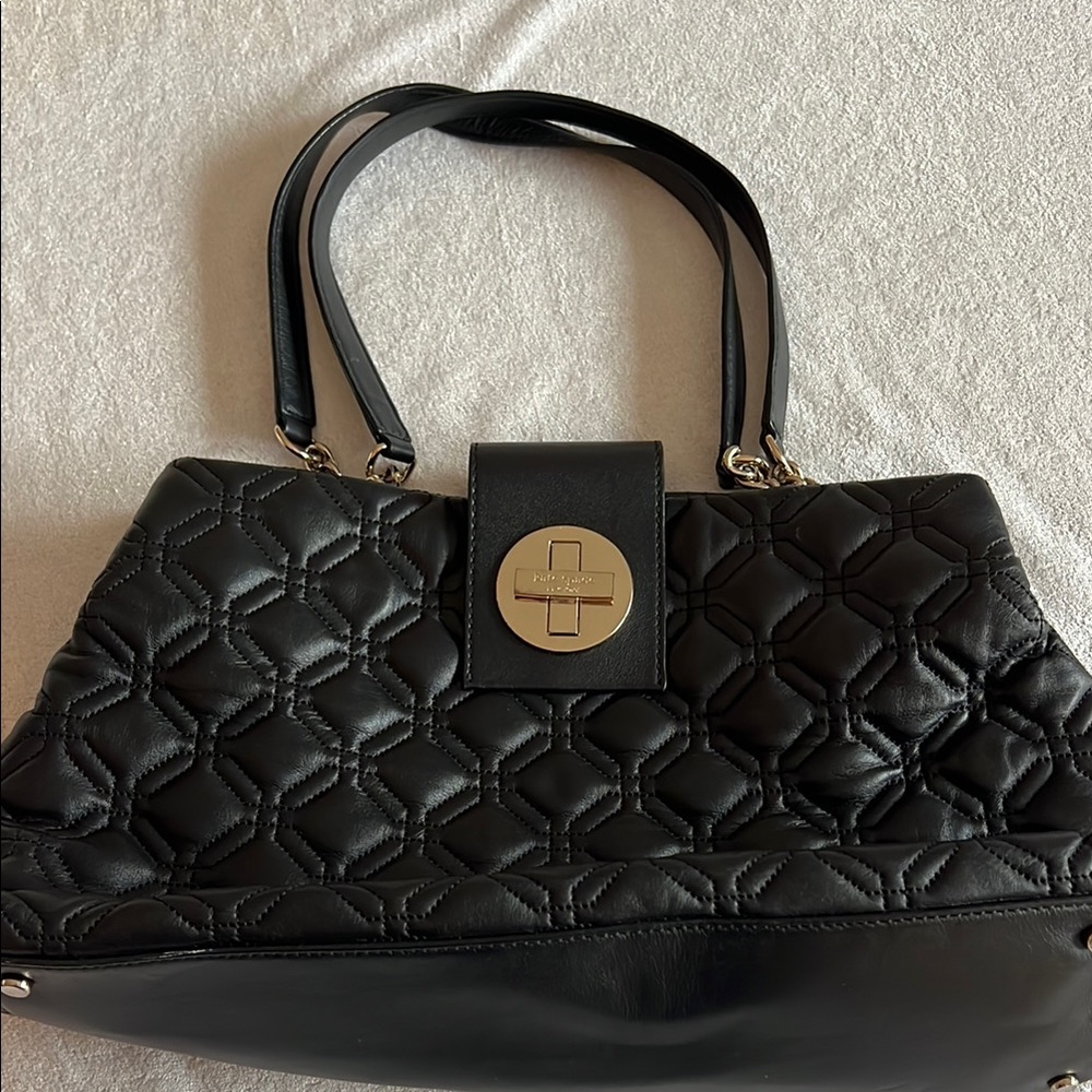 Kate Spade Elegant Black Quilted Handbag